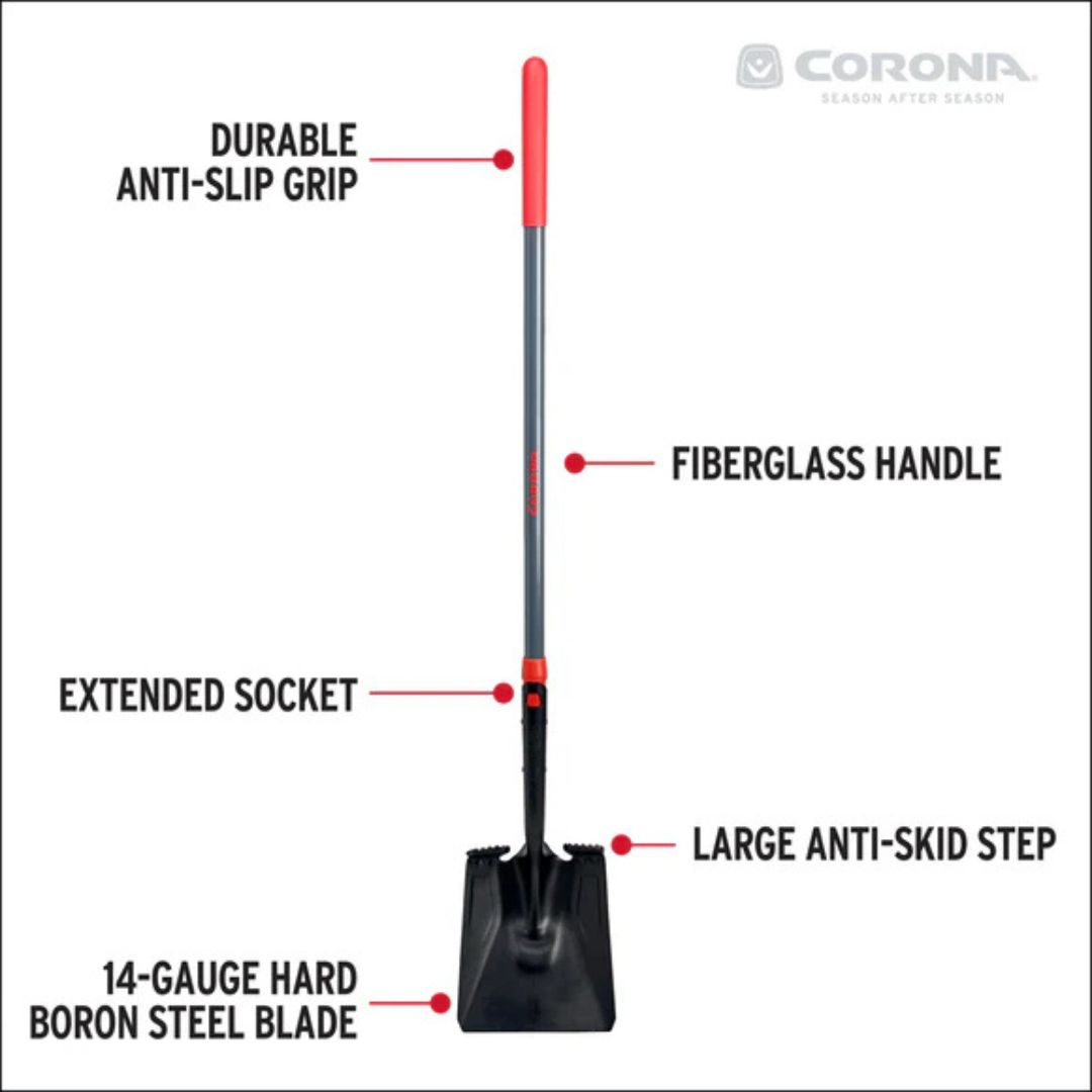 Square Point Boron Steel Shovel – Corona – 60″